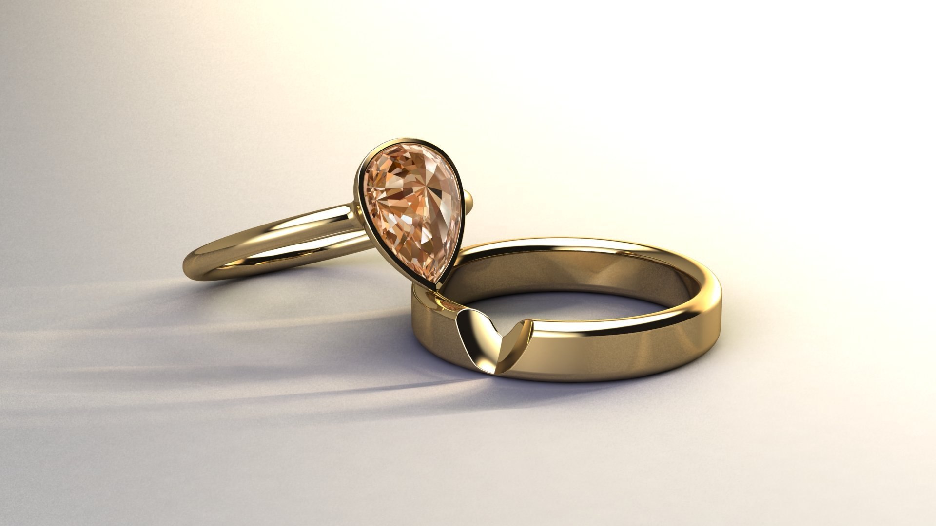 Брак ювелирного изделия. Свадебные кольца. Ювелирные украшения. Золотое обручальное кольцо. Помолвочное кольцо.
