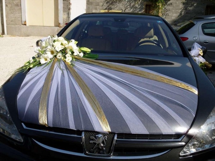 Декор машины на свадьбу