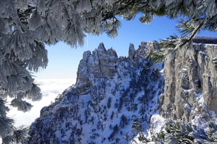 Горы Крыма зимой