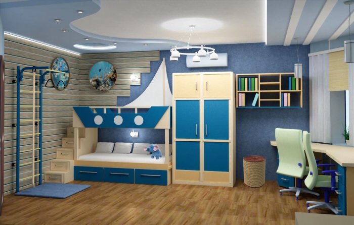 Интерьер детской комнаты для мальчишек