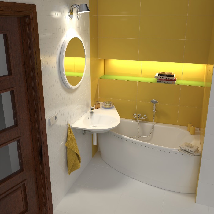 Дизайнерские решения для маленькой ванной комнаты