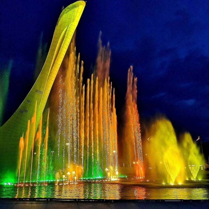 Олимпийский парк Сочи Поющие фонтаны