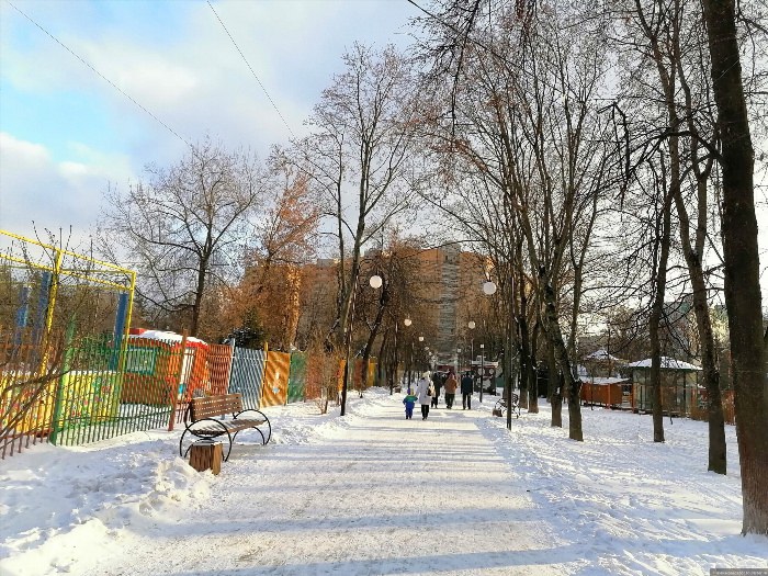 Наташинский парк Люберцы зимой
