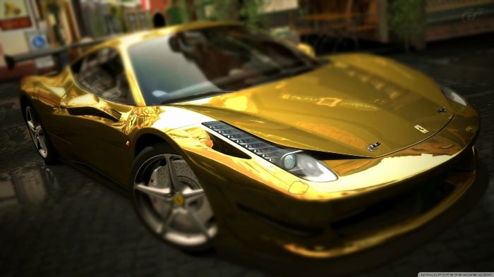 Машины дорогие золотые