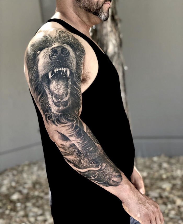 Татуировки медведей для мужчин