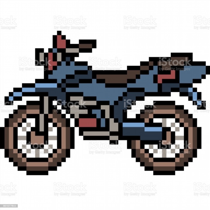 Пиксельный мотоцикл