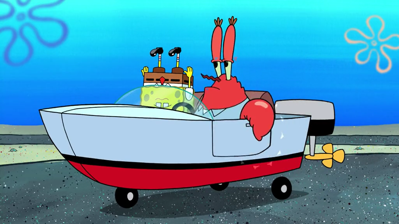 Миссис Пафф в лодке. Лодка мобиль Спанч Боб. Лодка из Спанч Боба. Машинки губка Боб. Машина спанч боба