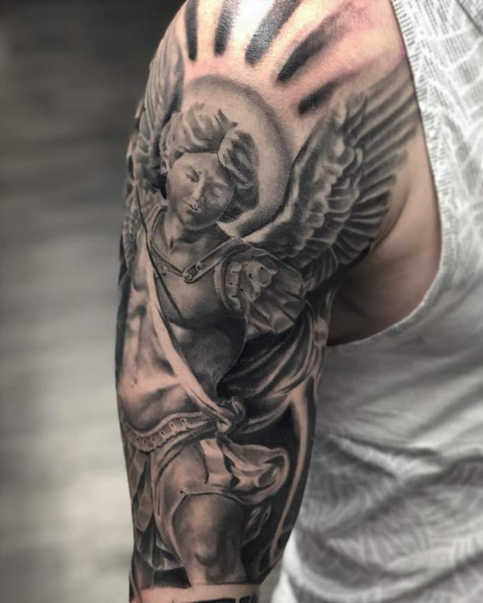 Татуировки ангелов для мужчин
