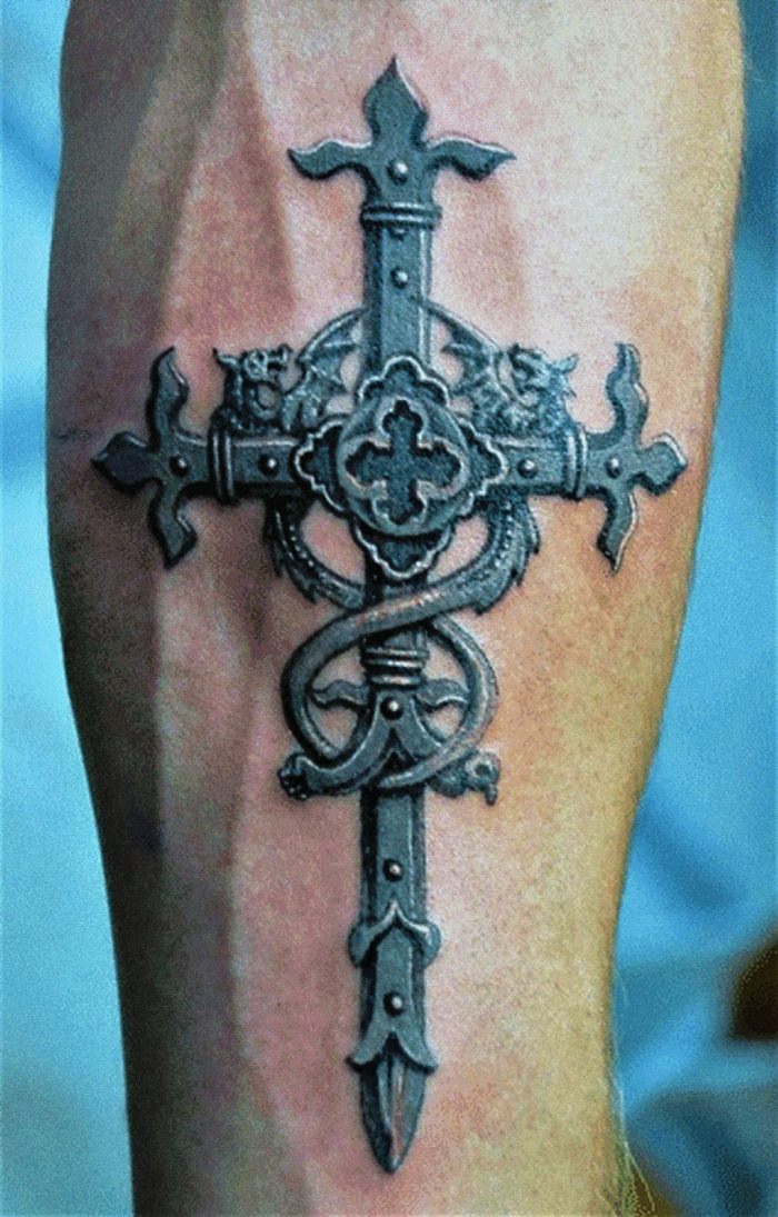 Татуировка православный крест
