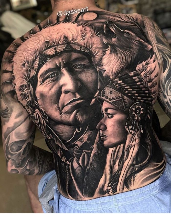 Индейские татуировки для мужчин