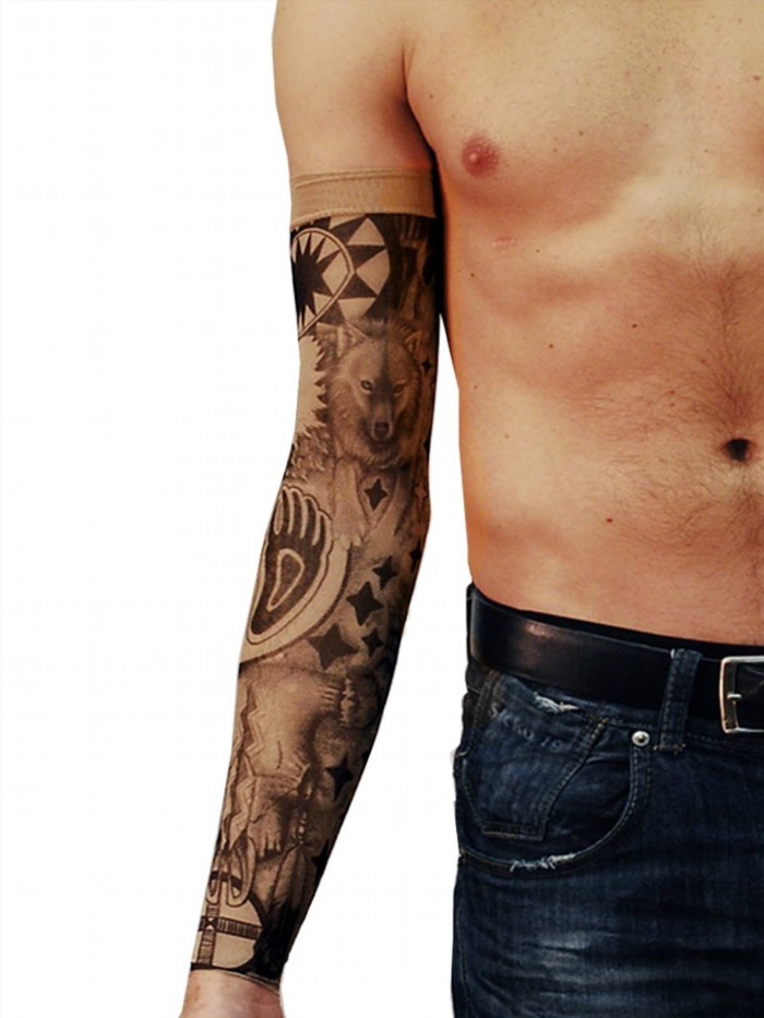 Мужские татуировки рукавов до локтя