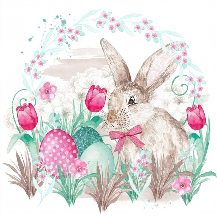 Пасхальный кролик открытка