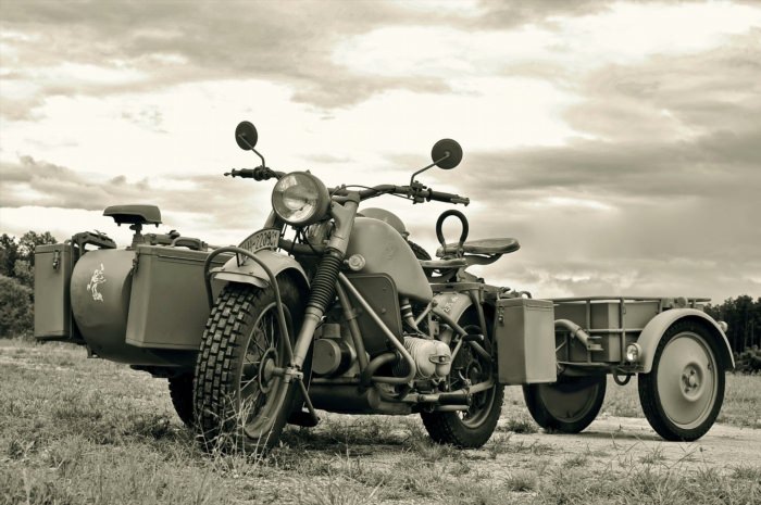 Немецкий военный мотоцикл БМВ