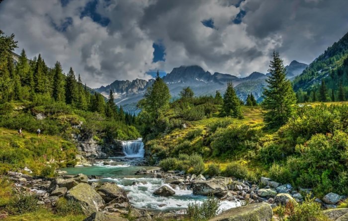 Горные реки в Альпах