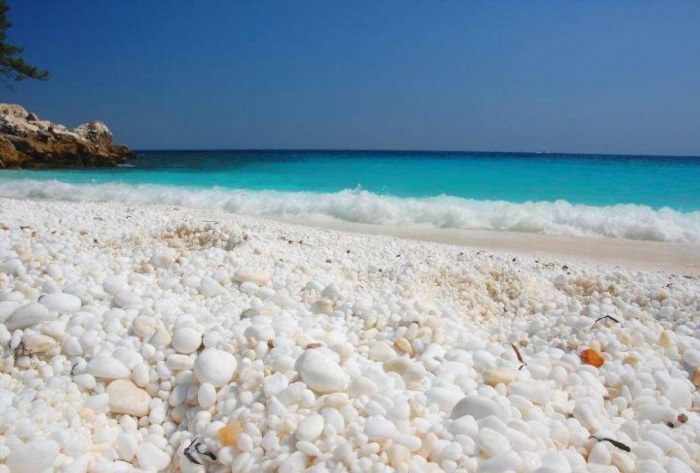 Остров Тасос Греция мраморный пляж