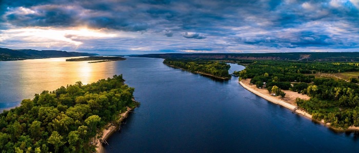 Река Волга в Самарской области