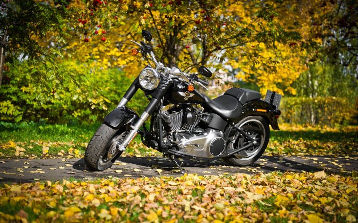 Мотоцикл осень