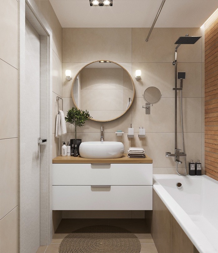 Ванная комната в современном стиле маленькая