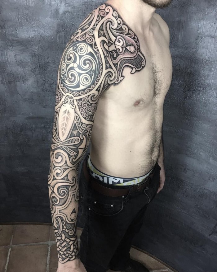 Мужские татуировки в славянском стиле
