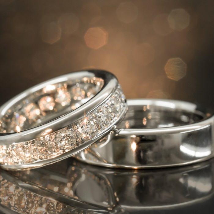 Свадебные кольца двойные