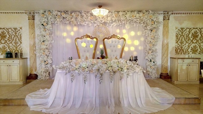 Свадебные сцены столы