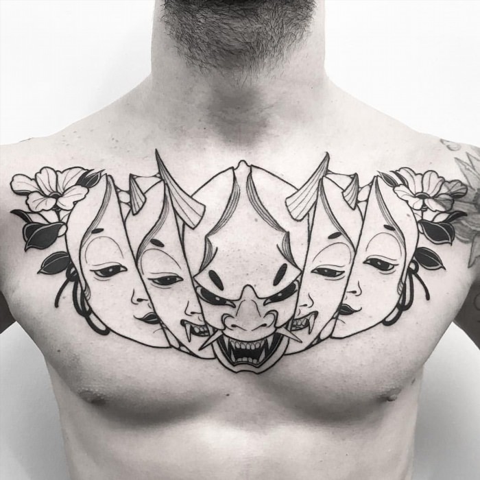 Эскизы татуировок для мужчин на грудной клетке