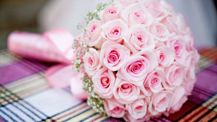 Букет невесты розовый