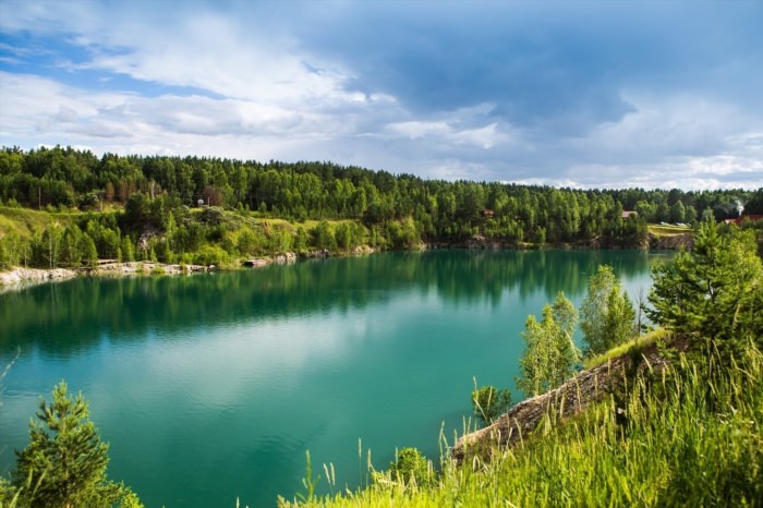 Озеро деревня лес Новосибирск