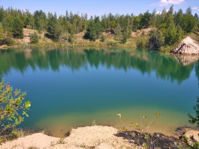 Цветные озера Железногорска Курской