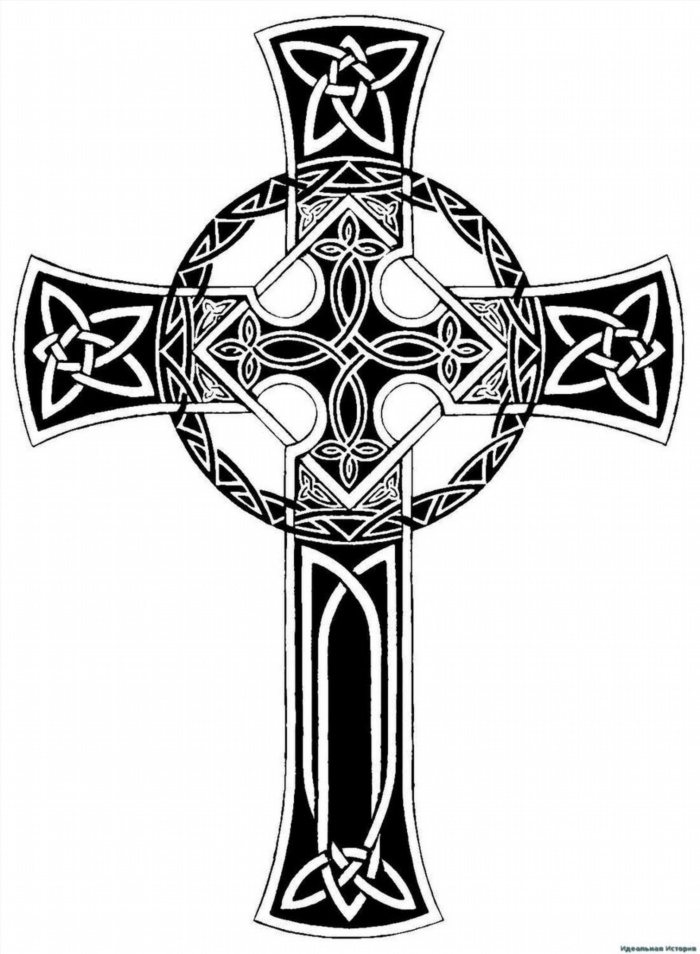 Тату эскиз православный крест