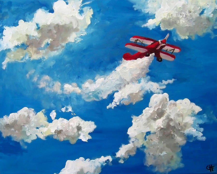 Рисование самолеты летят облаках средней группы. Самолет в небе живопись. Самолет в небе. Самолет красками. Cfvjktn DF yt,t.