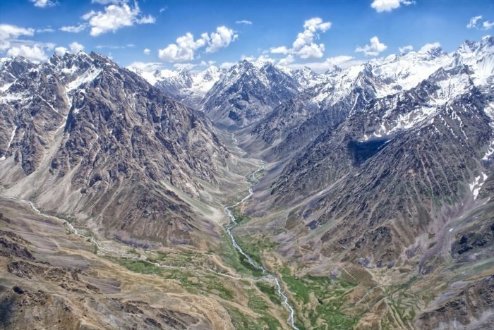 Памирские горы в Таджикистане