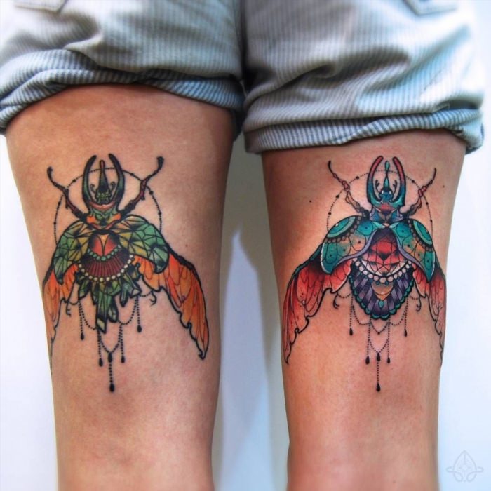Татуировка жук